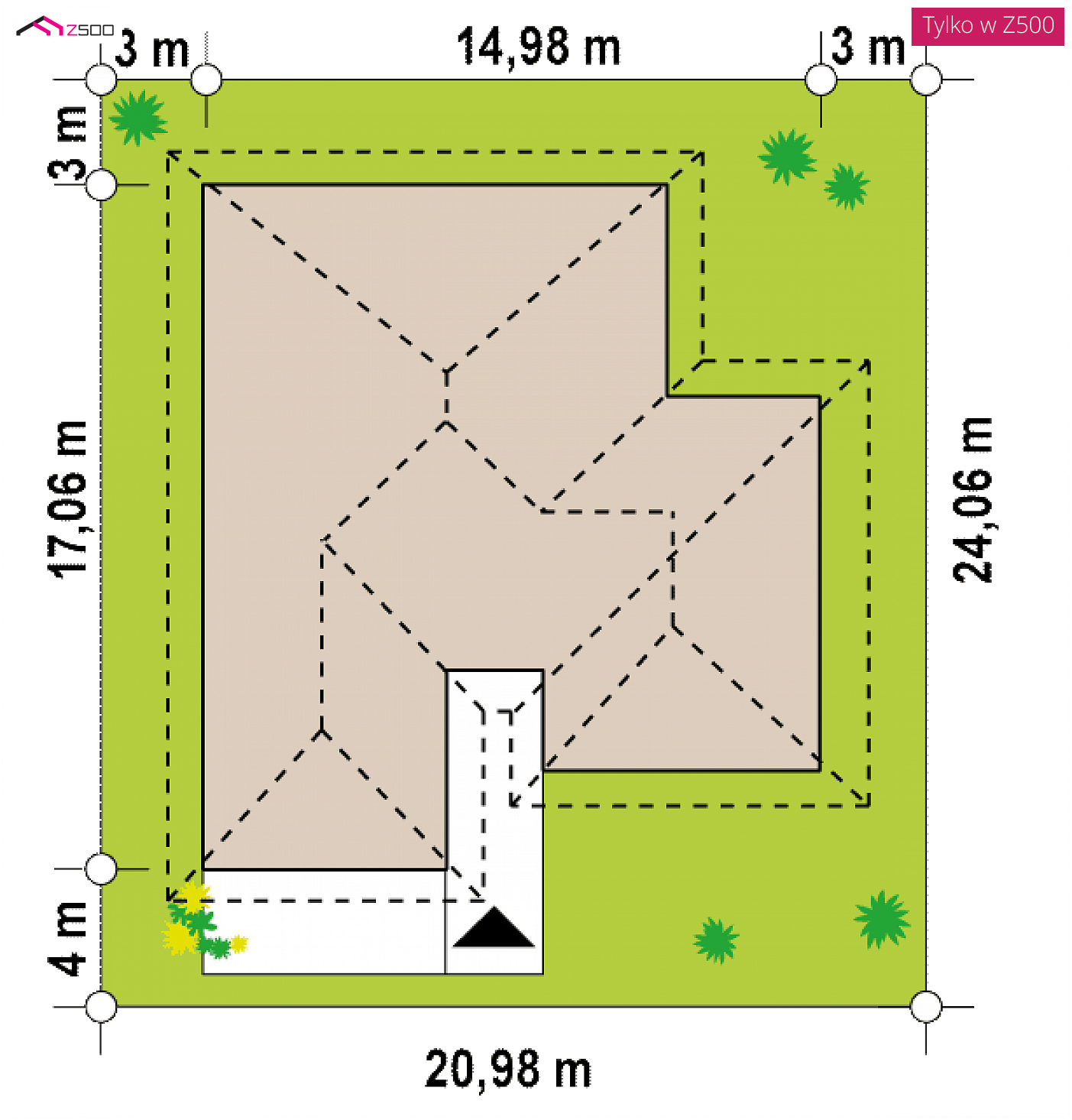 Namo projektas - Šiuolaikiškas vienaukštis namas su garažu