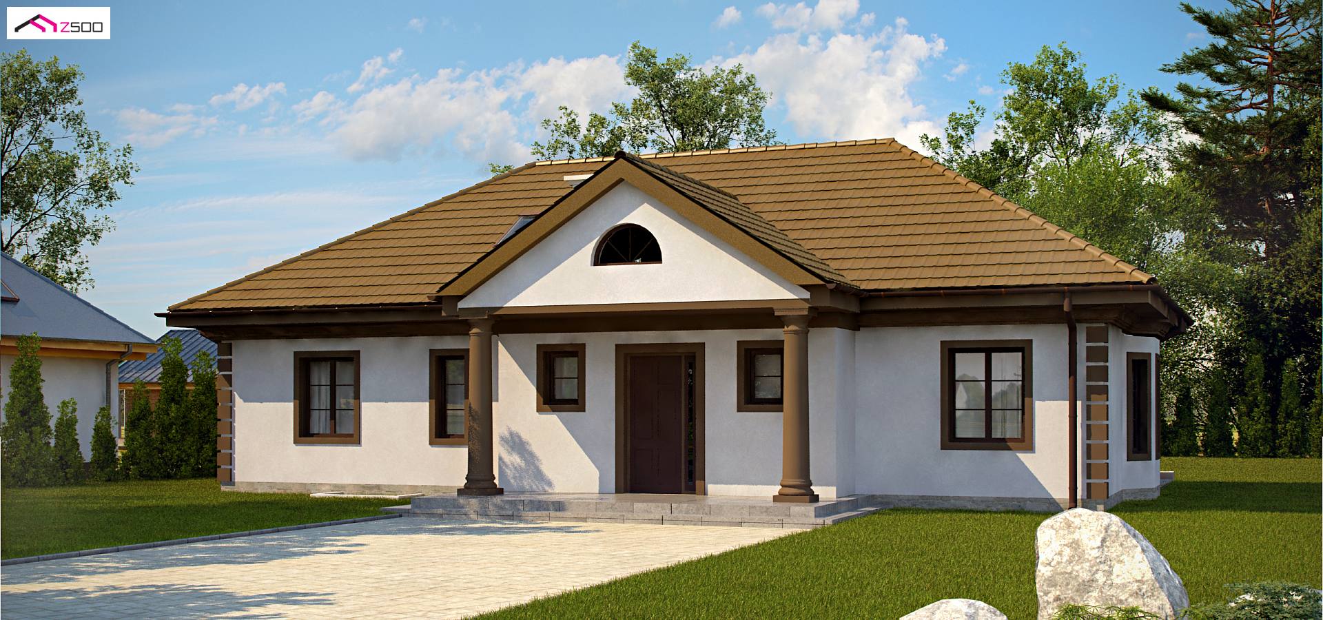 Namo projektas Z2 + w p - Padidintas/pailgintas su daliniu rūsiu